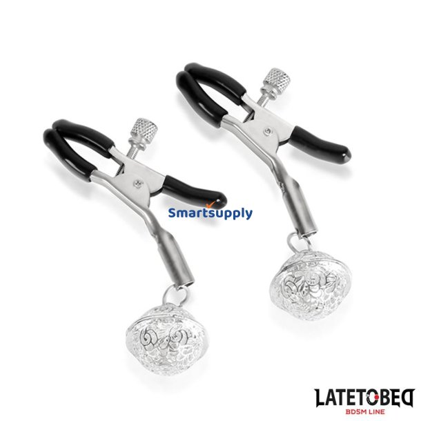Nipple Clamps with Bell Silver and Black