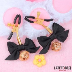 Nipple clamps with Bow Black