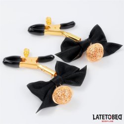 Nipple clamps with Bow Black