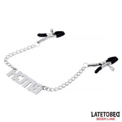 Nipple clamps with Chain  - Bitch