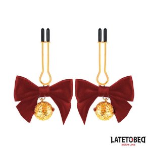 Nipple Clamps with Red Bow