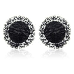 Nipple Covers with Lace Black