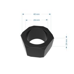 Nust Bolts Cock Ring-Black