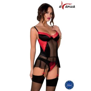 ODINA Corset Black/Red