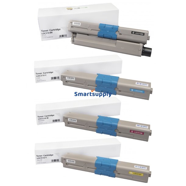 OKI 44469803 / 44469722/3/4 toner 4 stk 18.500 sider kompatibel