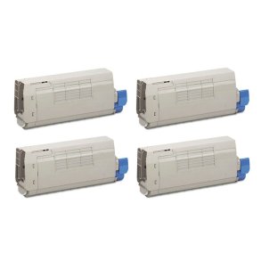 OKI C712 toner 4 stk BCMY 45.500s kompatibel multipakke