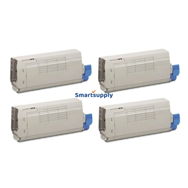 OKI C712 toner 4 stk BCMY 45.500s kompatibel multipakke
