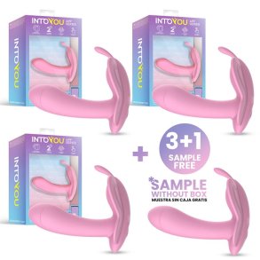 Pack 3 + Tester Wingy Butterfly Vibrator with App Pink