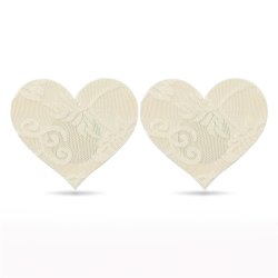 Pack Nipple Covers Flower and Heart Beige