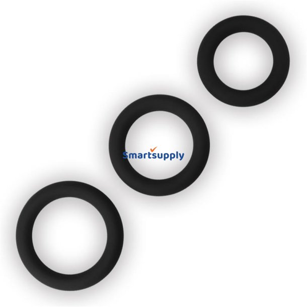 Pack of 3 Penis Ring Power Plus Black