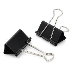 Papirklemmer 15 mm sort 12 stk