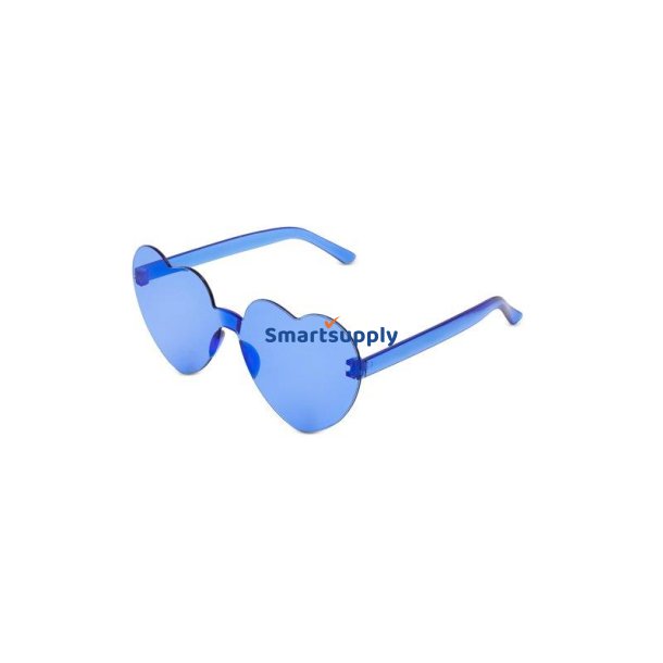 Party heart-shaped glasses Blue