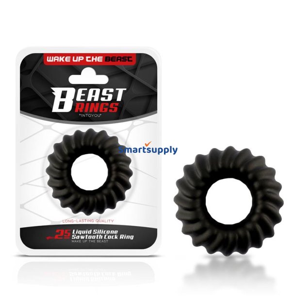 Penis Ring Sawtooth Liquid Silicone 25 mm