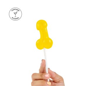 Penis Shaped Lollipop Pia Colada Flavor with Alcohol