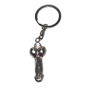 penis-shaped metal keychain