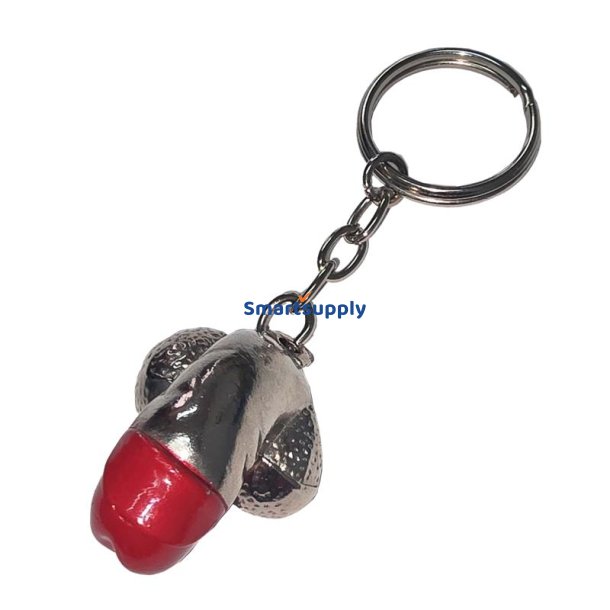 penis-shaped metal keychain