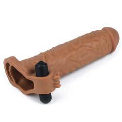 Penis Sleeve Pleasure X-Tender Brown Add 2 