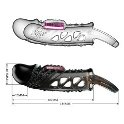 Penis sleeve with vibration Black