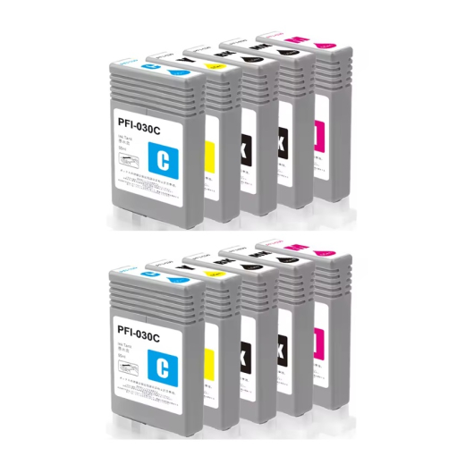 Canon PFI-030 bl�kpatroner 10 stk 550ml kompatibel rabatpakke