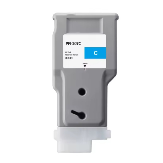 Canon PFI-207C Cyan bl�kpatron 300ml kompatibel 8790B001