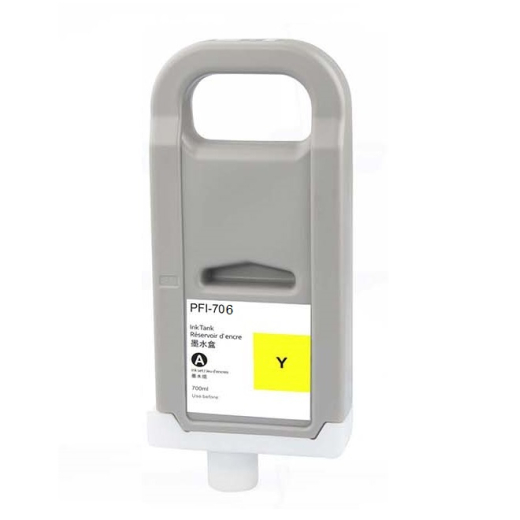Canon PFI-706Y Gul bl�kpatron 700ml kompatibel
