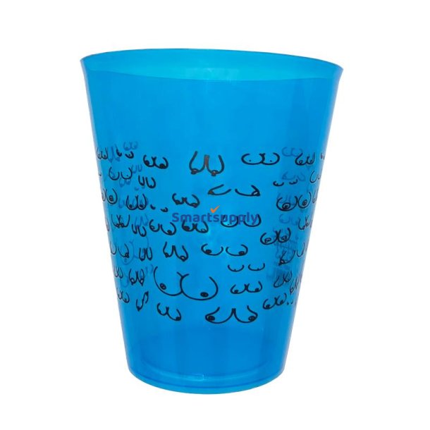 Plastic Cup with Breast Blue 500 ml
