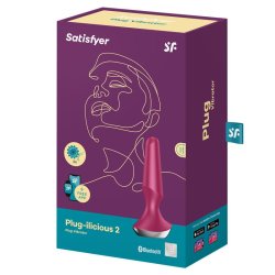 Plug-ilicious 2 Vibrating Butt Plug with Satisfyer Connect App Berry