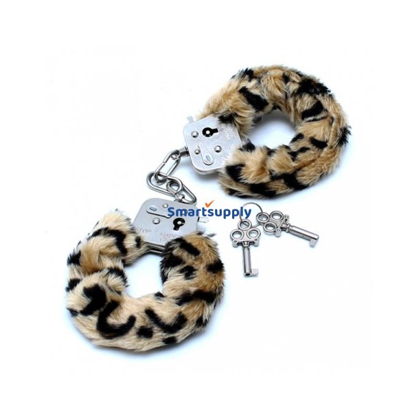 Police Cuffs with Soft Leopard Fur