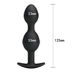 Pretty Love Silicone Anal Balls Black