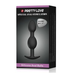 Pretty Love Silicone Anal Balls Black