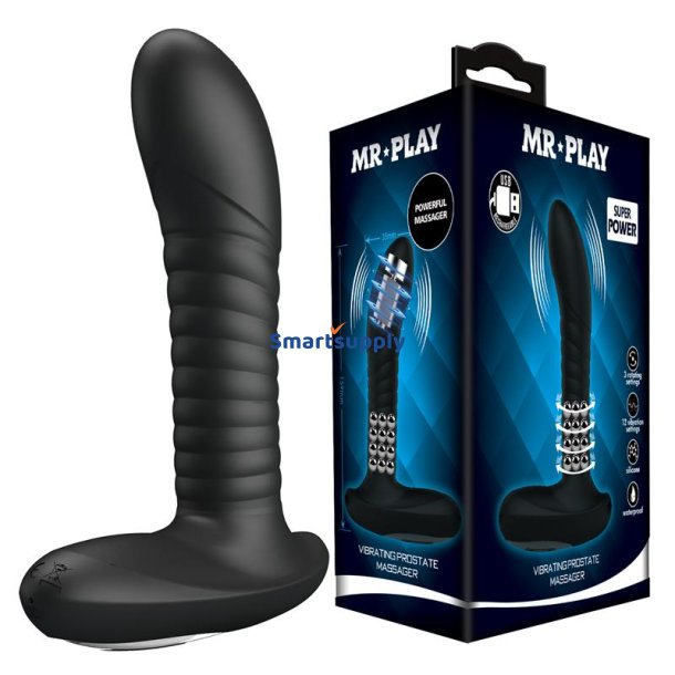 Prostate Massager with Vibration and Rotating Balls