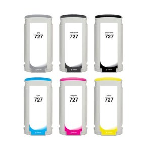 HP 727 MB/PB/GY/C/M/Y bl�kpatroner 6 stk kompatibel multipakke