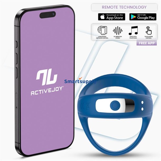 Rank Vibrating Ring with App Blue