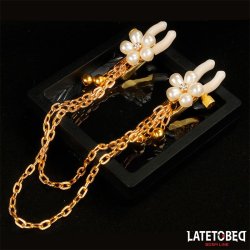 Rearl nipple clamps with Chain