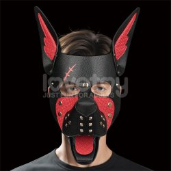 Rebellion Reign Scarred Alpha Pup Mask Red