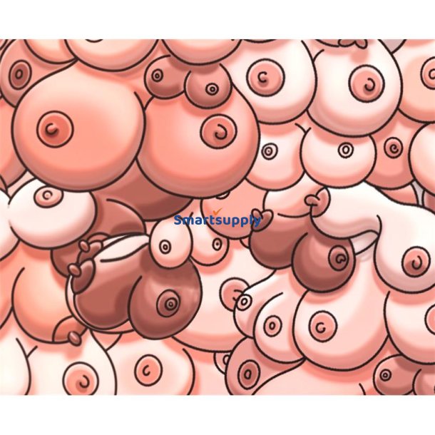 Rectangular PC mat Breast Design 22 x 18 cm