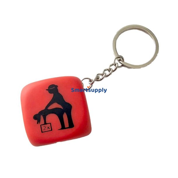 Red Position Dice Keychain