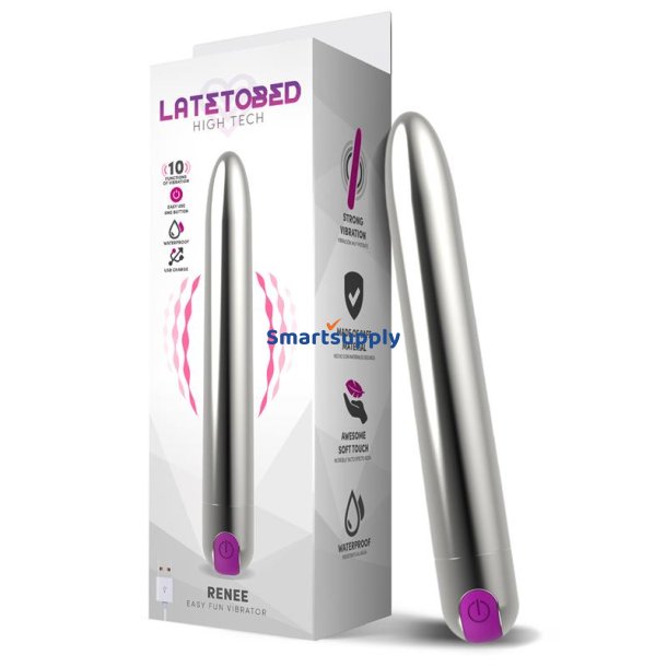 Renee Vibe 10 Vibrating Functions 18,5 cm USB Silver