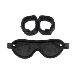 Hand Cuffs with Mask Adjustable Black