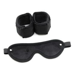Hand Cuffs with Mask Adjustable Black