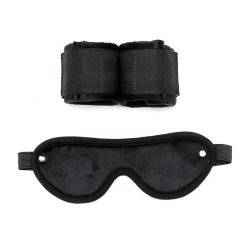 Hand Cuffs with Mask Adjustable Black