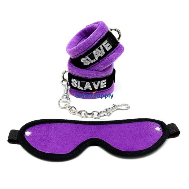 Handcuffs and Eyemask Purple
