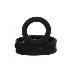 Penis Strap with Cockring Silicone - M/L