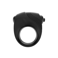 Romeri Ring + Vibrating Bullet Silicone Black