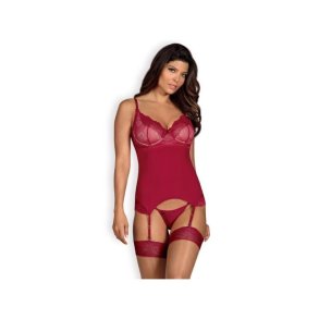 Rosalyne Corset and Thong Red - S/M