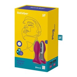 Rotator Plug 2+ Butt Plug with APP USB Fuchsia