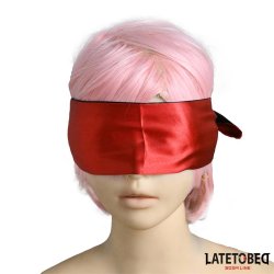 Satin  Blindfold Red and Black