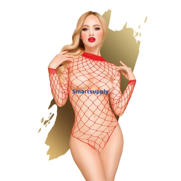 Scandalous Mesh Teddy Red - S-L