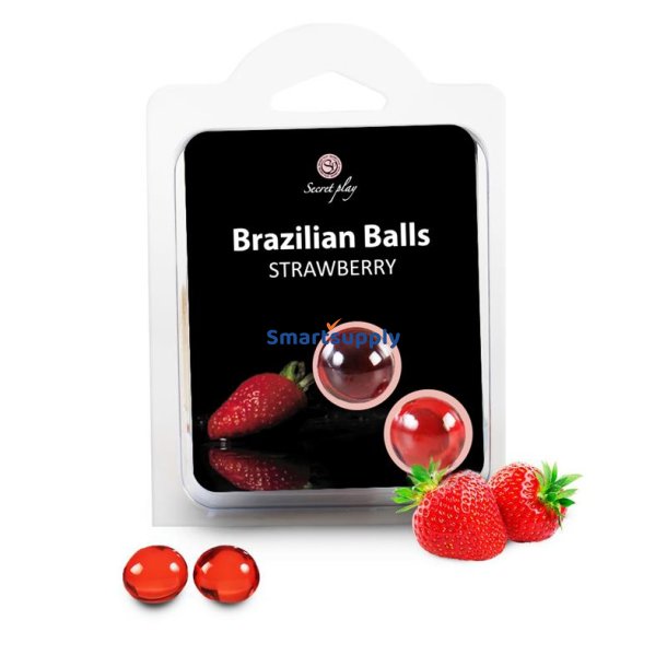 Secret Play Set 2 Brazilian Balls Strawberry Aroma