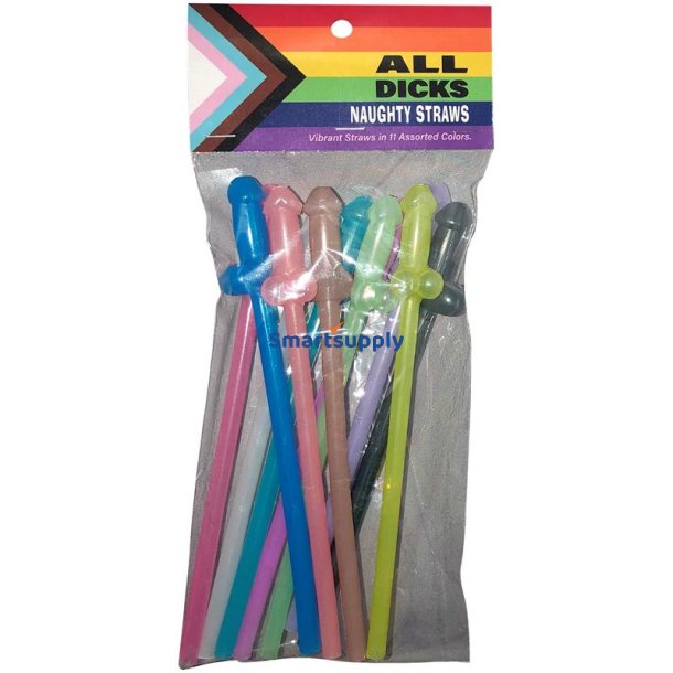 Set 11 Straws All Dicks